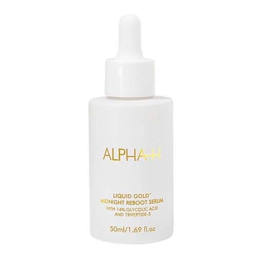 ALPHAH  Midnight Reboot Serum  Visibly Smooth Plump Skin with Glycolic Acid and Retinol